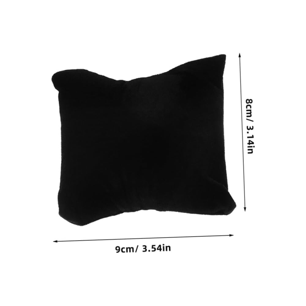 8pcs Coussins pour Montre et Bracelet en Coton Léger et Résistant, Support Décoratif Noir pour Vitrines et Musées