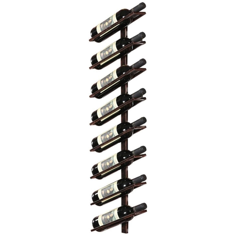Supports à vin en métal Support mural | Porte-bouteilles de vin Vintage fixé au mur | Porte-vin rustique | Support d'organisateur de stockage de mur de refroidisseur de vin (taille : Hold 8 Bottles)