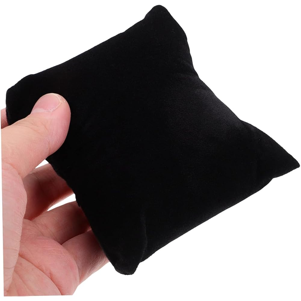 8pcs Coussins pour Montre et Bracelet en Coton Léger et Résistant, Support Décoratif Noir pour Vitrines et Musées