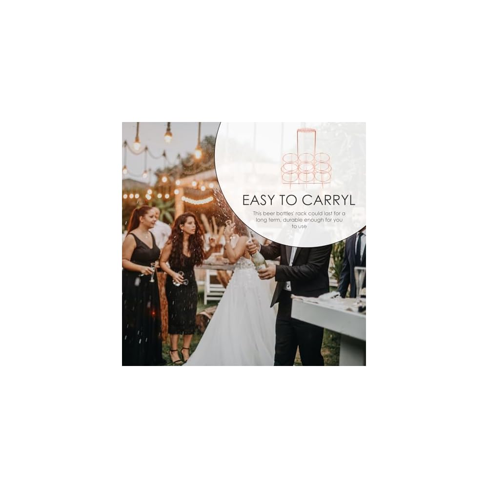 Porte-bouteilles en Fer pour Vin et Bière, Six Places, Poignée Solide