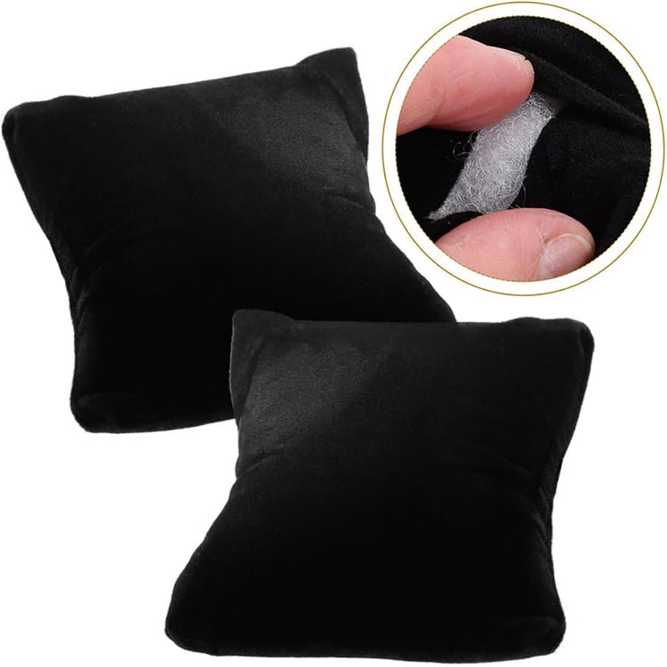 8pcs Coussins pour Montre et Bracelet en Coton Léger et Résistant, Support Décoratif Noir pour Vitrines et Musées