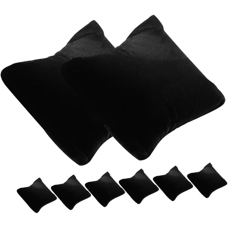 8pcs Coussins pour Montre et Bracelet en Coton Léger et Résistant, Support Décoratif Noir pour Vitrines et Musées