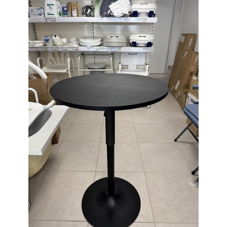 Lot de 2 Table de Bar Ronde, Table de Bistrot, Cuisine Mange-Debout avec Plateau Pivotante à 360°et Hauteur Réglable, Table de Petit-Déjeuner pour Bistro Salon Salle à Manger Terrasse, Brun