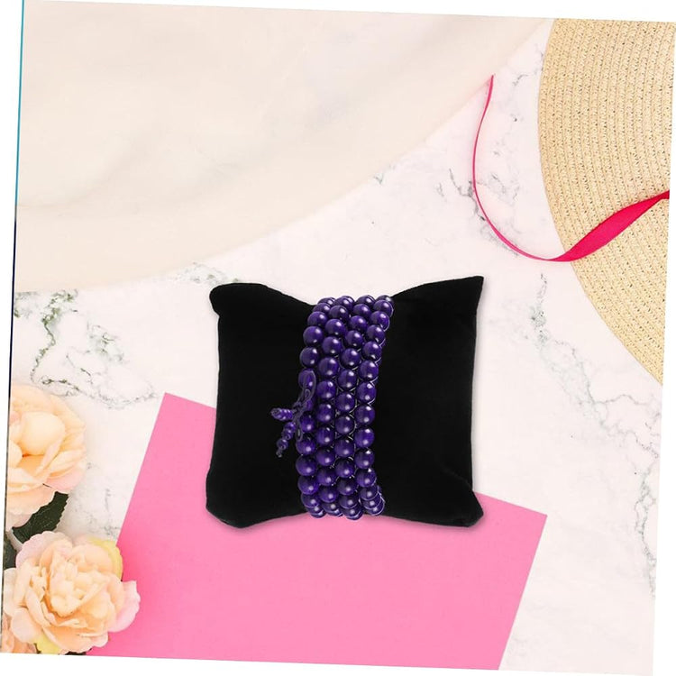 8pcs Coussins pour Montre et Bracelet en Coton Léger et Résistant, Support Décoratif Noir pour Vitrines et Musées