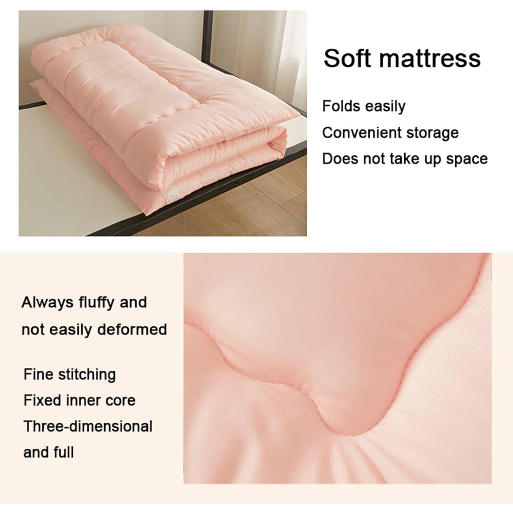 Matelas de sol portable enroulable - Tatami pour dortoir, garçons, adultes, étudiants (noir, 120 x 200 cm)