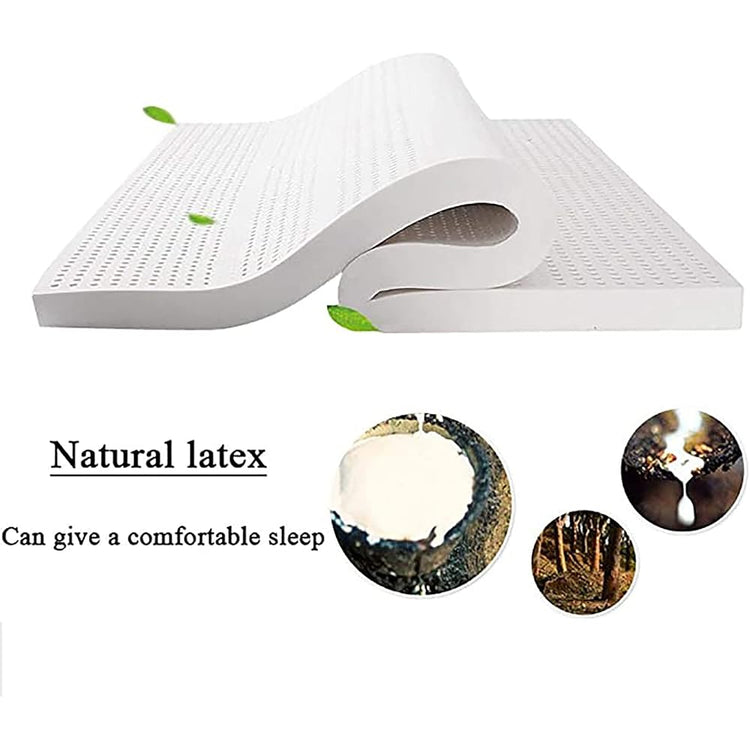 Surmatelas en Latex Naturel, épaisseur 5 cm, Souple et Confortable, soulage Les Points de Pression. Housse de Matelas en Latex Biologique, 5 cm d'épaisseur, 120 x 200 cm.