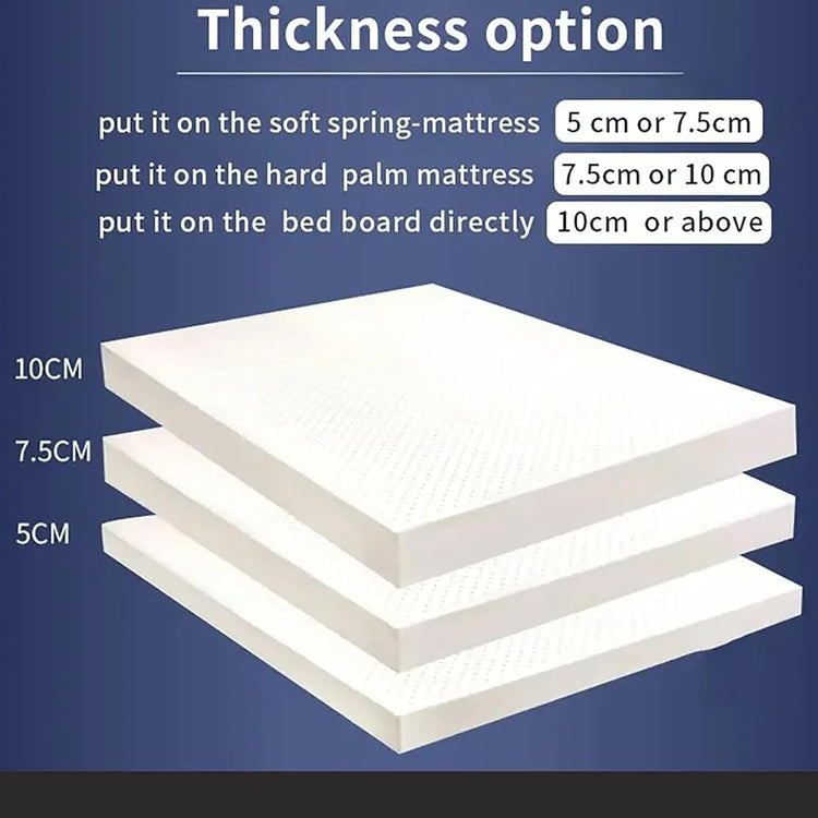 Surmatelas en Latex Naturel, épaisseur 5 cm, Souple et Confortable, soulage Les Points de Pression. Housse de Matelas en Latex Biologique, 5 cm d'épaisseur, 120 x 200 cm.