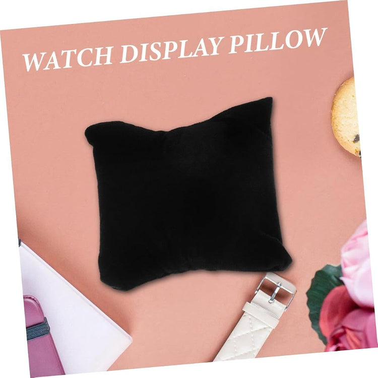 8pcs Coussins pour Montre et Bracelet en Coton Léger et Résistant, Support Décoratif Noir pour Vitrines et Musées