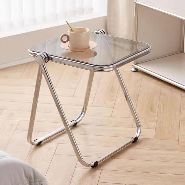 Table d'appoint Pliante – Table Basse carrée pour terrasse extérieure et Utilisation intérieure, idéale pour Les Boissons et Les collations, 44 cm x 36 cm x 41 cm.