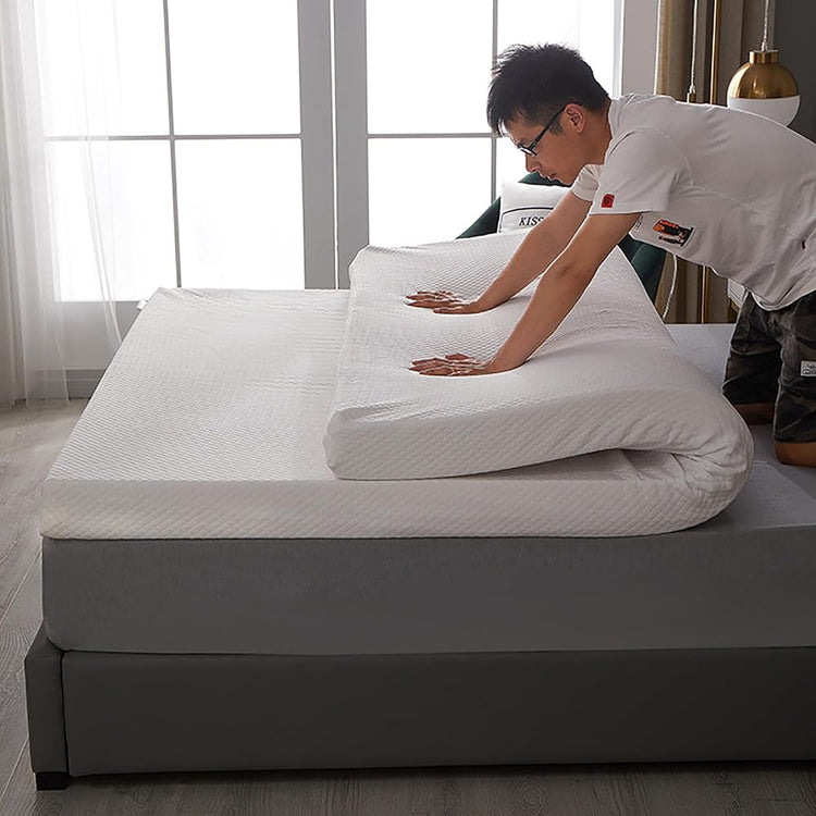 Surmatelas en Latex Naturel, épaisseur 5 cm, Souple et Confortable, soulage Les Points de Pression. Housse de Matelas en Latex Biologique, 5 cm d'épaisseur, 120 x 200 cm.