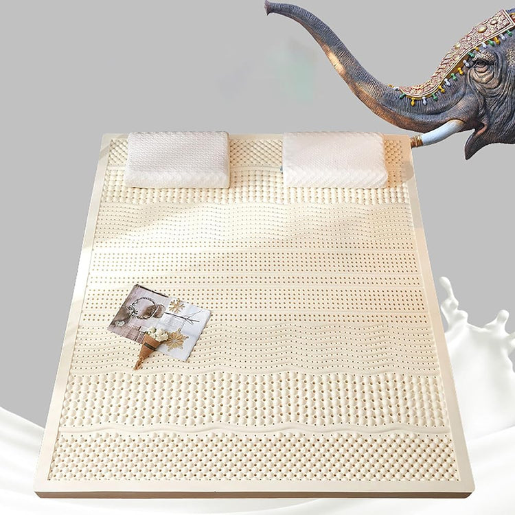 Surmatelas en Latex Naturel, épaisseur 5 cm, Souple et Confortable, soulage Les Points de Pression. Housse de Matelas en Latex Biologique, 5 cm d'épaisseur, 120 x 200 cm.